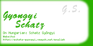 gyongyi schatz business card
