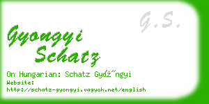 gyongyi schatz business card